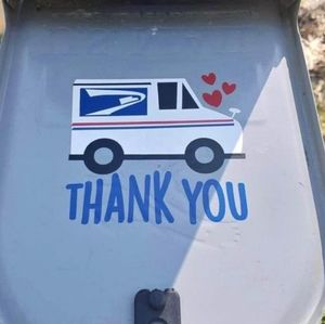 USPS thank you Mailbox Decal